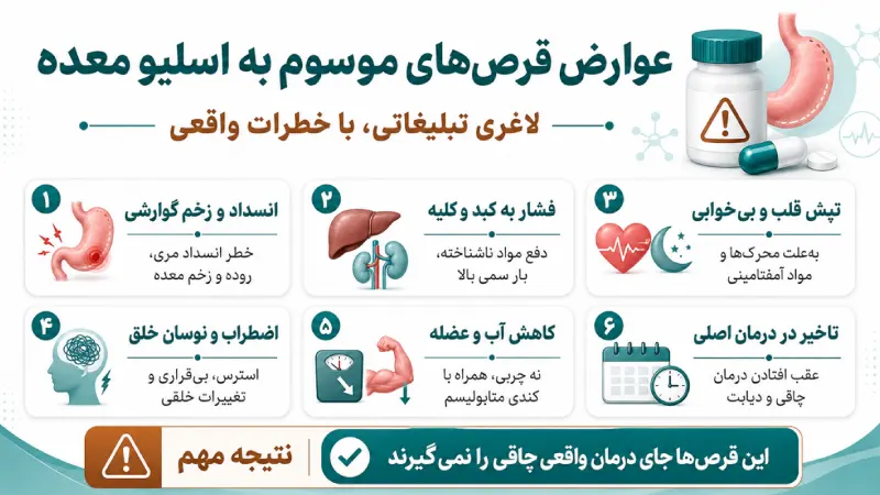 عوارض و خطرات مصرف قرص‌های موسوم به اسلیو معده