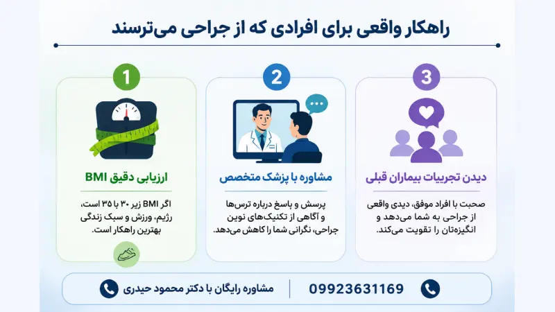 راهکار واقعی برای افرادی که از جراحی می‌ترسند چیست؟