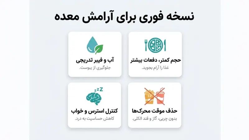 نسخه فوری برای آرامش معده