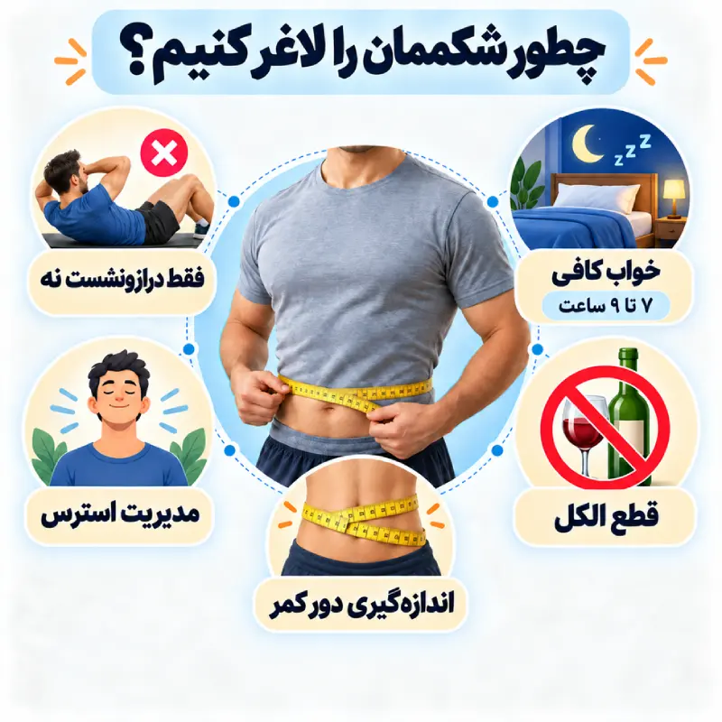 چطور شکممان را لاغر کنیم؟