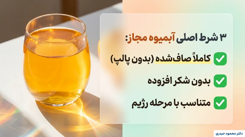 اصول و قواعد مهم مصرف آبمیوه بعد از جراحی اسلیو