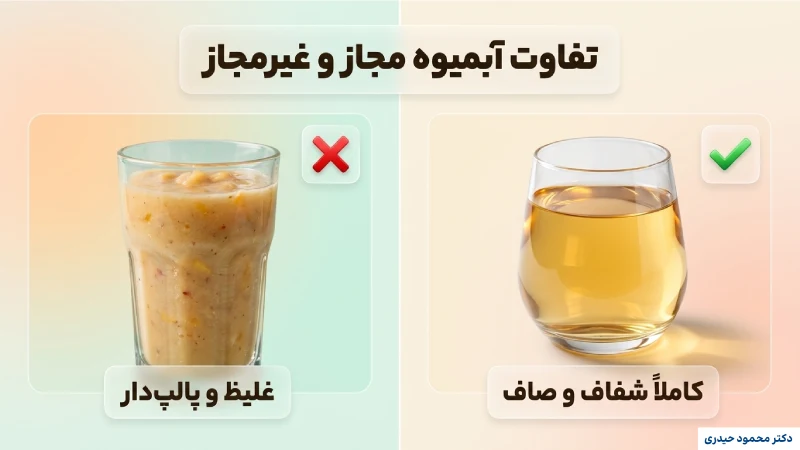 تفاوت ابمیوه مجاز با غیر مجاز