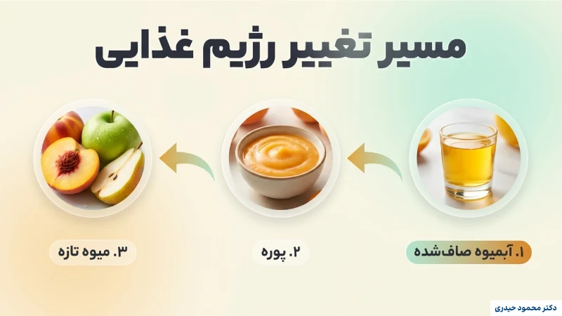 مسیر تغییر رژِیم غذایی بعد از اسلیو