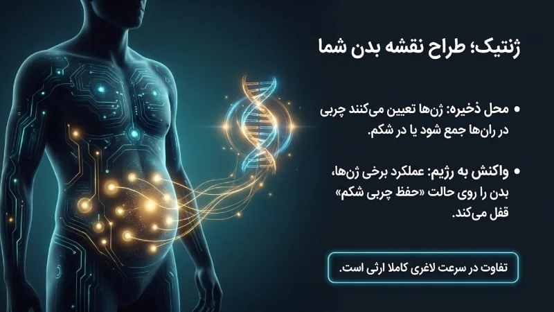 ژنتیک چه تاثیری بر آب نشدن چربی شکم و پهلو دارد؟