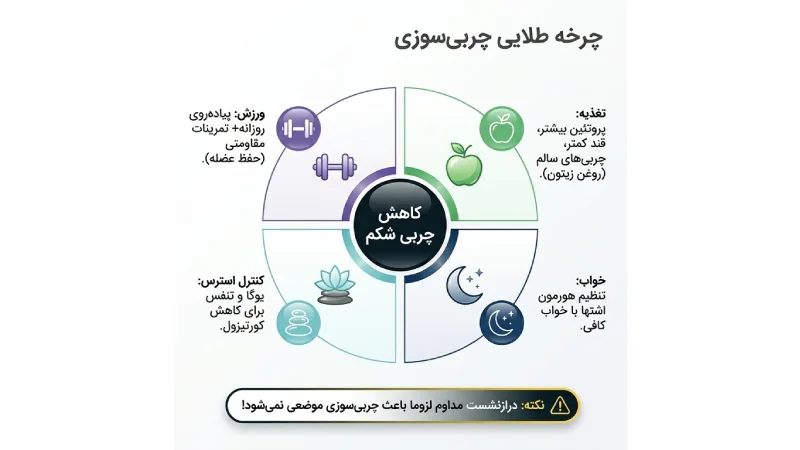 چطوری چربی شکم و پهلو را آب کنیم؟